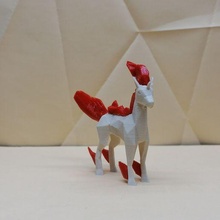 Rapidash poli pokemon düşük low poly çokgen elmas yönlü kübizm kübistik kubistický kül Pikaçu nintendo oyun çocuğu gen i ilk nesil şekil 3d print model - Mito3D