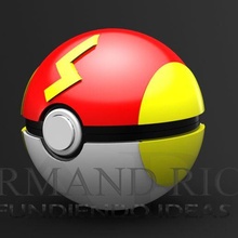 Schnellball Pokémon funktional Pokeball Mode Ball Karikatur Pikachu Gelb schnell 3d print model - Mito3D
