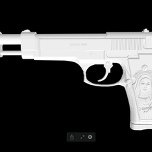 stocco 9mm romeo + giulietta luhrmann film personalizzato partire dal piace pistola fan arte 3d print model - Mito3D