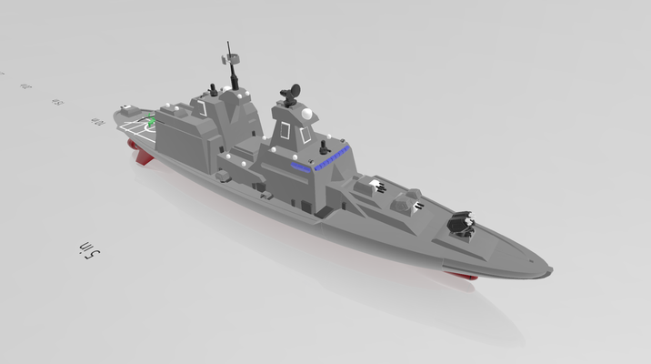 stocco classe distruttore gioco battletech battlemech mech mecha serbatoio militare nave guerra navale 3d print model - Mito3D