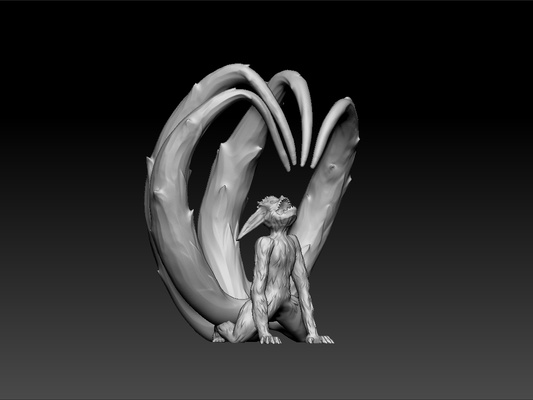 volpe naruto arte on scrivania test modello sorprendente animale reale bellezza bellissimo brillante regalità 3d print model - Mito3D