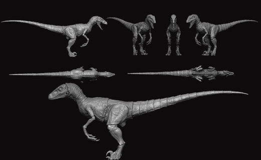 Raptor şekil model 3d print model - Mito3D
