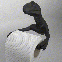 raptor toilet paper holder gadget dino velociraptor jurassic bathroom wc design toiletpaper quick reload tactical coverless roll hanger mount fast 3d print model - Mito3D