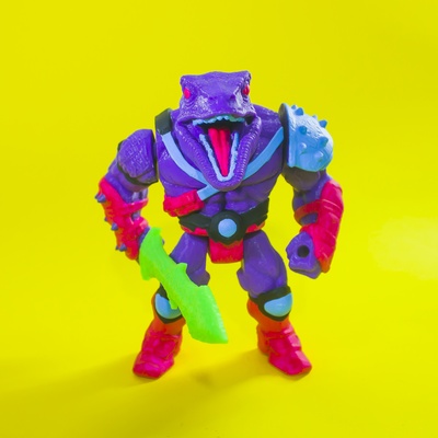 raptoriano rexor açao figura motu flexível flexi articulado brinquedo 3d print model - Mito3D