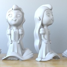 rapunzel game figurine princesses luifer cartoon home decor 3dp 3dprint 3dmodel 3d print model - Mito3D