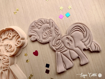 rarity little pony cutting seal cutter stamp cookiecutter cookies mylittlepony unicorns 3d print model - Mito3D