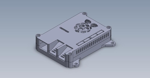 rasp pi logo vented case 3d printer accessories 3d print model - Mito3D