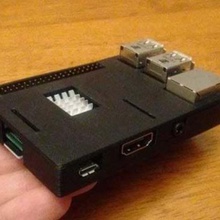 raspberry pi 3 slim case heatsink cutout tool electronics 3d print model - Mito3D