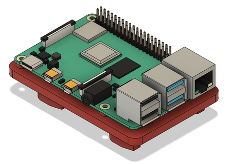 Ahududu pi 4 montaj duvar gizmo Elementsystem uyumlu element sistemi rpi rpi4 kanca binmek elektronik 3d print model - Mito3D