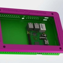 raspberry pi 7 handheld tablet gadget 3 4 case 3d print model - Mito3D