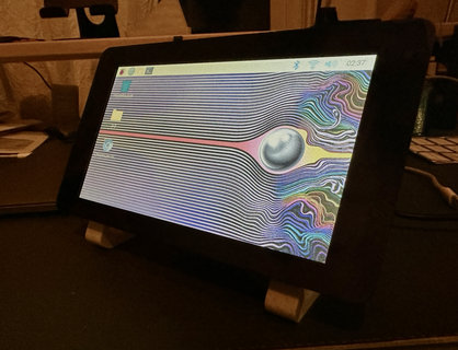 Himbeere pi 7 berühren Anzeige Stand Gadget Zoll pi4 pi3 Zubehörteil 3d print model - Mito3D