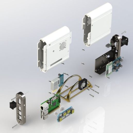 framboise pi boîte v1 ssd HDMI 3D print model - Mito3D