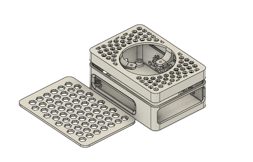 Himbeere pi Fall Mantel Ventilator 3d print model - Mito3D