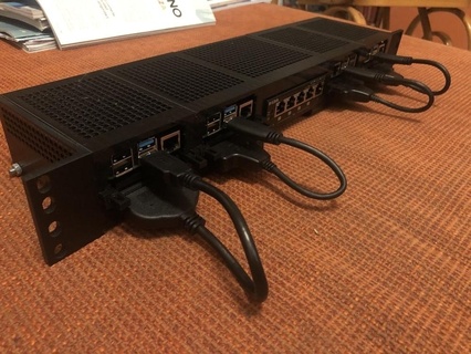 raspberry pi case & switch para rack 19' computer 3d print model - Mito3D
