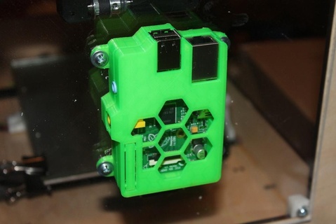 raspberry pi case hexagon design enclosure octoprint electronics 3d print model - Mito3D