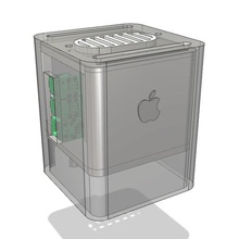 raspberry pi macintosh g4 cube mini 2 + 3 caso gadget mac powermac power frambuesa equipo 3d print model - Mito3D