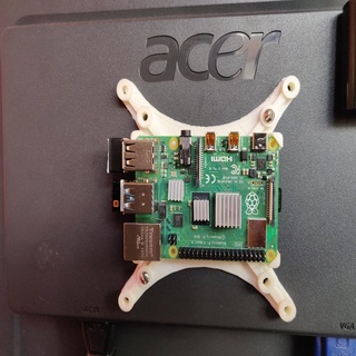 raspberry pi mount - vesa compatible lcd monitor porte-cls rpi electronics 3d print model - Mito3D