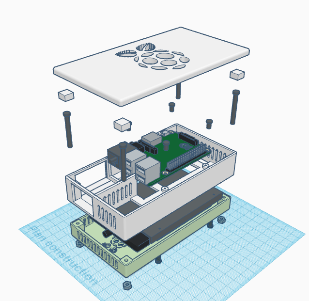lampone pi server Astuccio guaina 3D print model - Mito3D