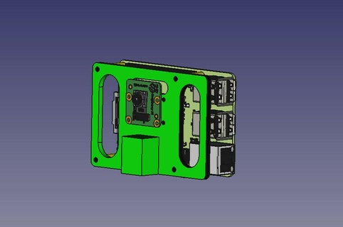 framboise pi trépied caméra soutien adaptateur 3d print model - Mito3D