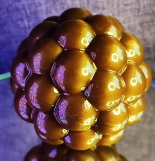 raspberry candle blackberry fresh fruit icosphere sphere berry dewberry 3d print model - Mito3D