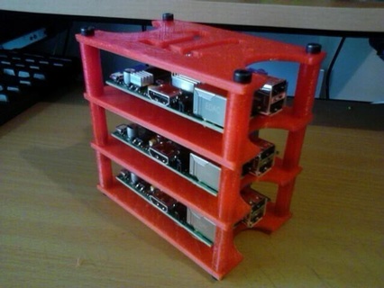 frambuesa pi racimo estante computadora 3d print model - Mito3D