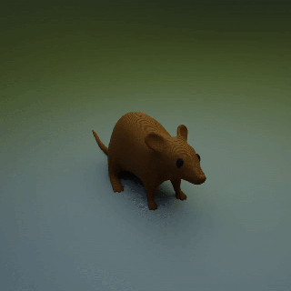 ratto animale animali giocattolo miniatura scolpire 3d print model - Mito3D