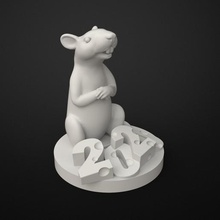 rat 2020 a arte ano mouse imprimir o símbolo 3d 3d print model - Mito3D