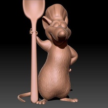 rat 3d model mouse rodent mice animal rur character ratatouille remy cute statue sculpture ztl stl zbrush miniatures figurines 3d print model - Mito3D