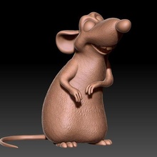rato 3d modelo roedor ratos animal tubos personagem Ratatouille remy fofa estátua escultura ztl stl zbrush miniaturas estatuetas 3d print model - Mito3D