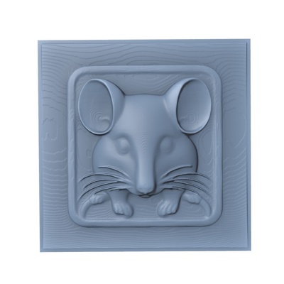 ratto animale sollievo arte animali yeggi mito3d fallimento google ciondoli medaglione animal relief wall art parete 3d print model - Mito3D