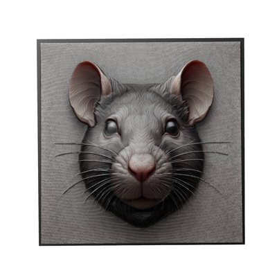 sıçan hayvan rahatlama sanat hayvanlar yeggi mito3d büst google kolye madalyon animal relief wall art duvar 3d print model - Mito3D