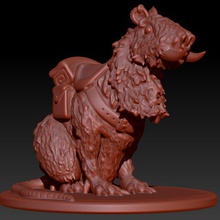 rat bear pig miniature game dungeons minion dragons madness king 3d print model - Mito3D