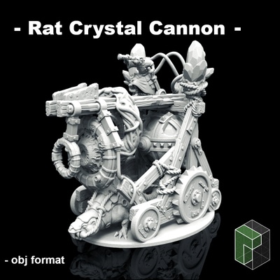 sıçan kristal top desteklenmeyen oyun fare adam masaüstü minyatür minis savaş oyunu fantezi ttrpg rpg yaş of karanlık mühendis kristaller kuşatma motor iblis şimşek çözgü silah çatışma alaylar 3d print model - Mito3D