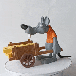 rat delivering gruyere 3d print model - Mito3D