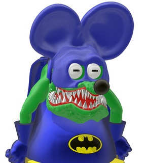 rat fink batman - bat Art rat fink ed roth custon batman cartoon cool toy batfink  3d print model - Mito3D