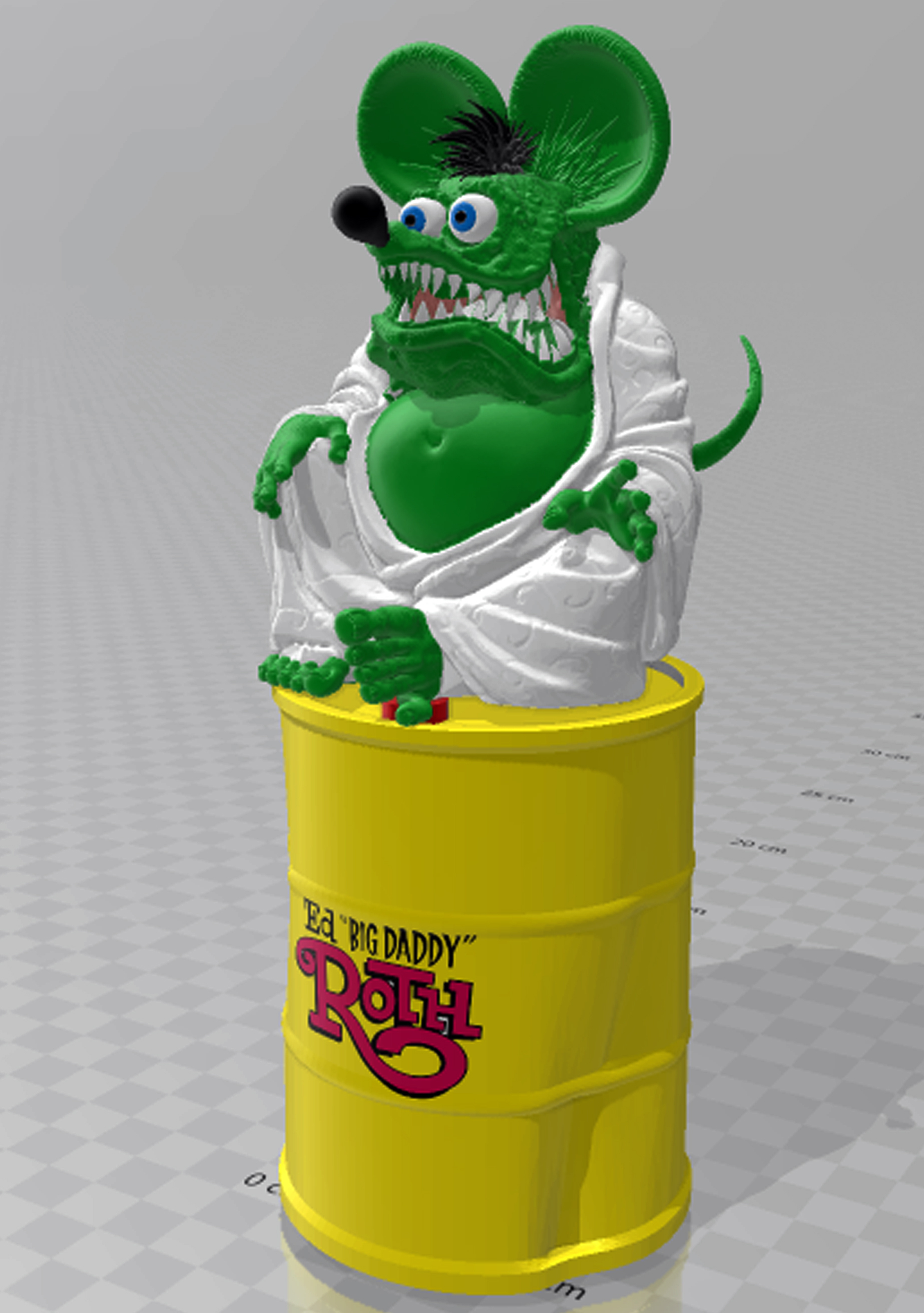 rato fink fácil quente Cajado custon brinquedo Roth desenho animado buda culturas 3D print model - Mito3D