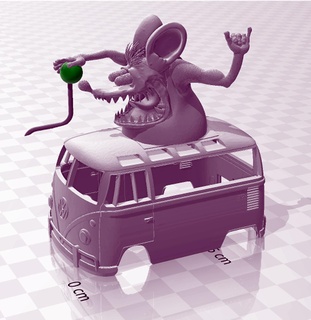 rat fink scale 1 64 hot wheels art car rod miniature toy culture custon ed roth shift 3d print model - Mito3D