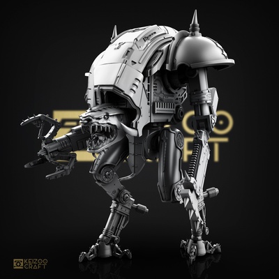 rat knight-chaos knight-knight mech-titan-megalodon art knight mechanical mecha mech wargame chaos titan imperium dark epic 3d print model - Mito3D