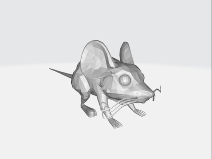 rat lowpoly Game animal geometric origami art sculpture statue faceted 3d model printing stl low poly fantasy dragon ball dbz goku 3d print model - Mito3D