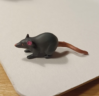 rato souris roedor Rato campo rabo fila Oreilles estatueta miniatura acessório açao figura brinquedo 3d print model - Mito3D