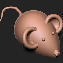 Ratte Spielzeug Maus Nagetier Mäuse Tier Rohre Charakter Ratatouille remy niedlich Statue Skulptur ztl 3d print model - Mito3D