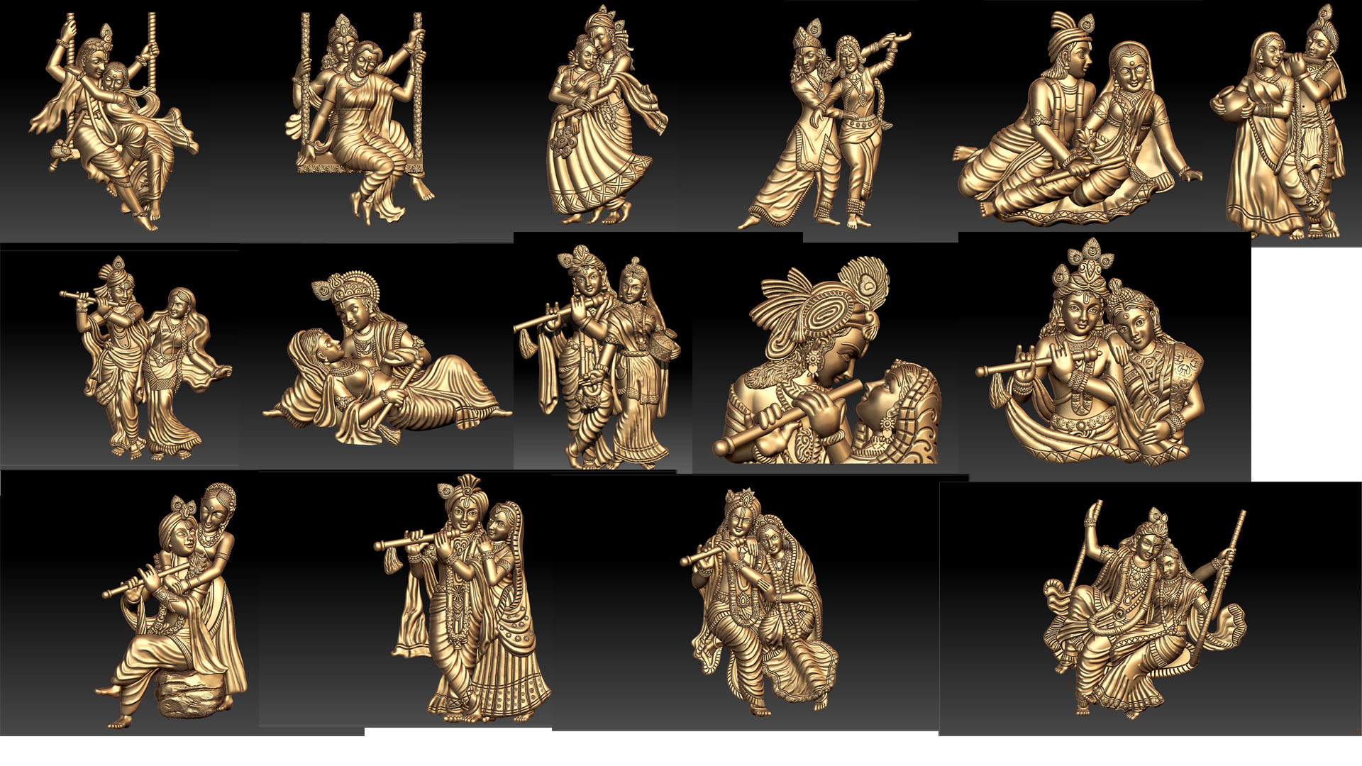 ratha kirshna lot 20 files rathakirshna ratha-kirshna ratha-kirshna-dance kirshna-with-ratha kirshnaratha kirshna-ratha 3D print model - Mito3D