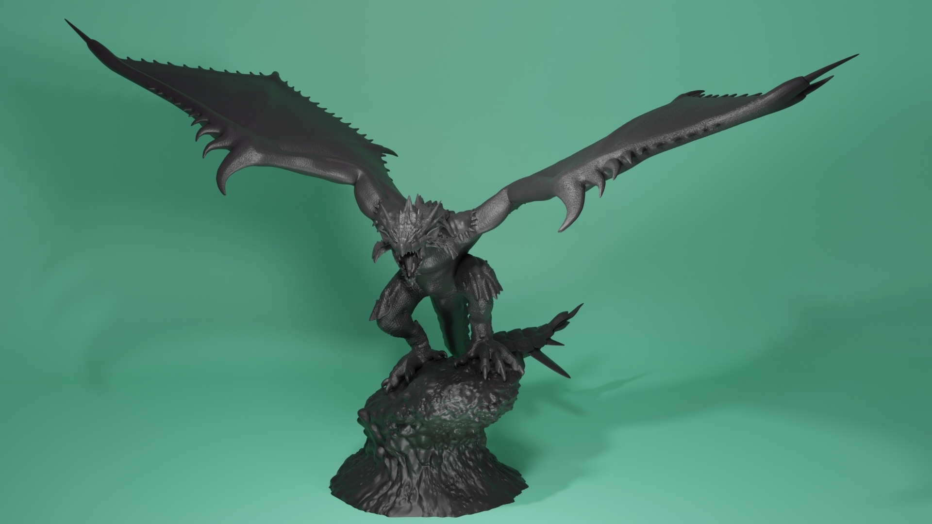 rathalos arte mostro cacciatore video gioco ornamento fan 3D print model - Mito3D