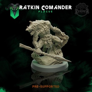 ratkin comander army fantasy wargame plague 3d print model - Mito3D