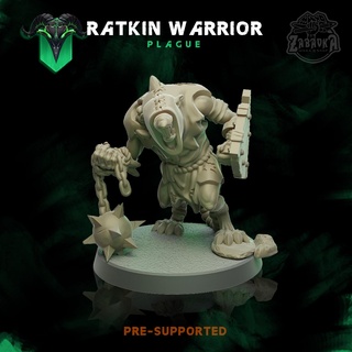 ratkin guerrero Ejército Plaga juego guerra dnd ratas ejercito plaga 3d print model - Mito3D