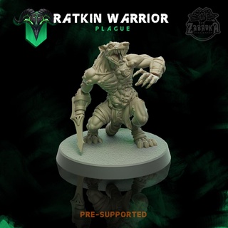ratkin warrior 2 battle fantasy dnd 3d print model - Mito3D