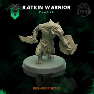 ratkin warrior fantasy warrior dnd plague ratkin  3d print model - Mito3D