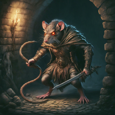 homme rat apprivoisement bêtes jeu hommes rats 3d print model - Mito3D
