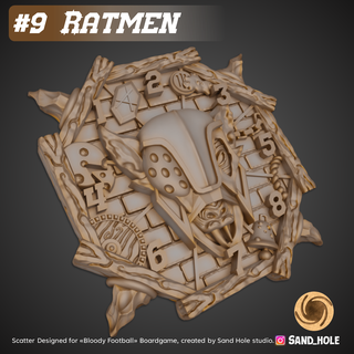 ratmen scatter - sh09 Game fantasy boardgame orc elf dwarf halfling snotling chaos undead amazzon human lizardman norse vampire 3d print model - Mito3D