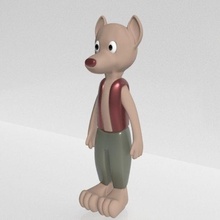 Raton oyuncak Sanat fare karikatür karakter 3d print model - Mito3D